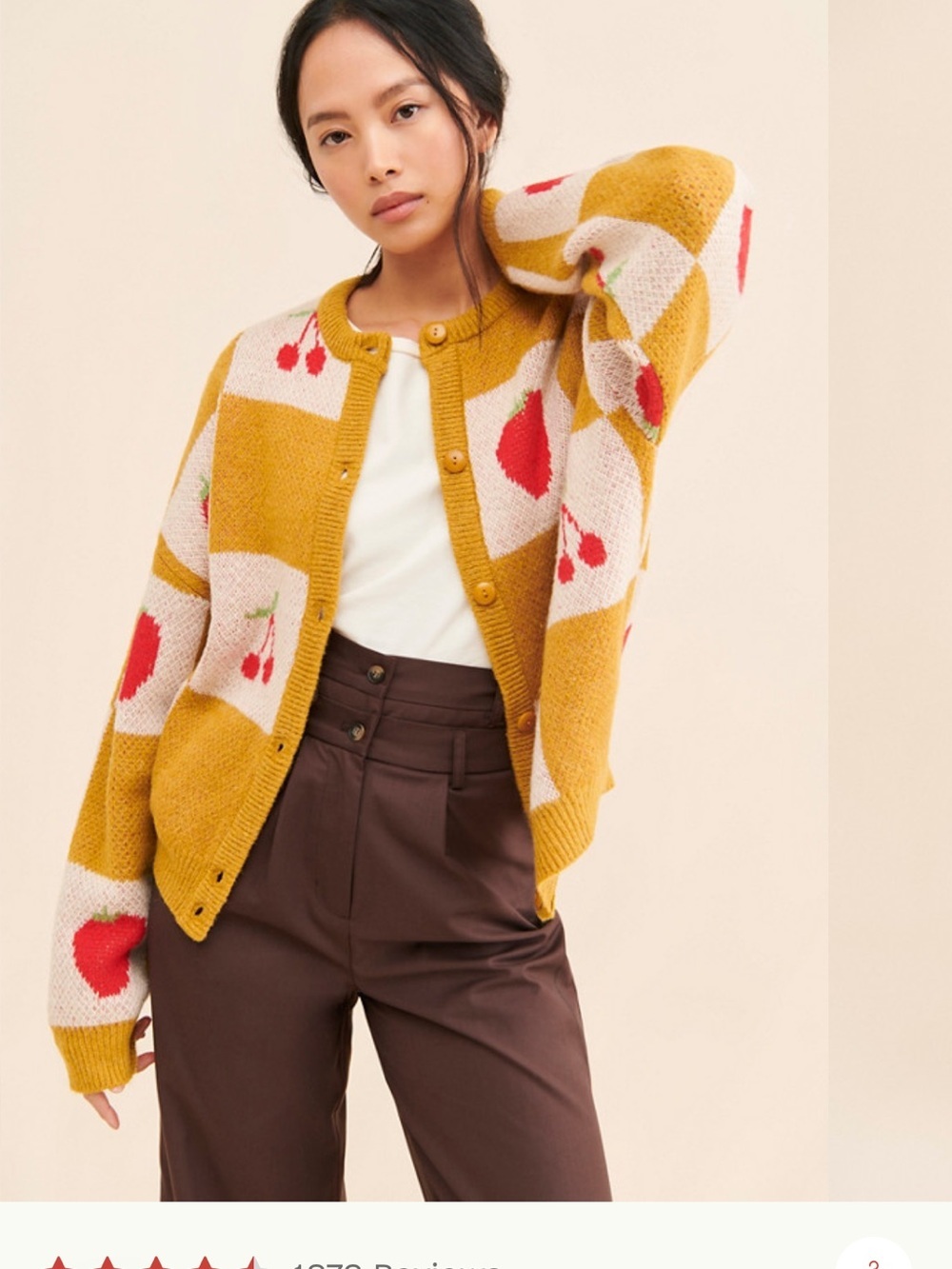 Lisa Says Gah Fruit Check Cardigan Choose Size - Picture 6 of 8